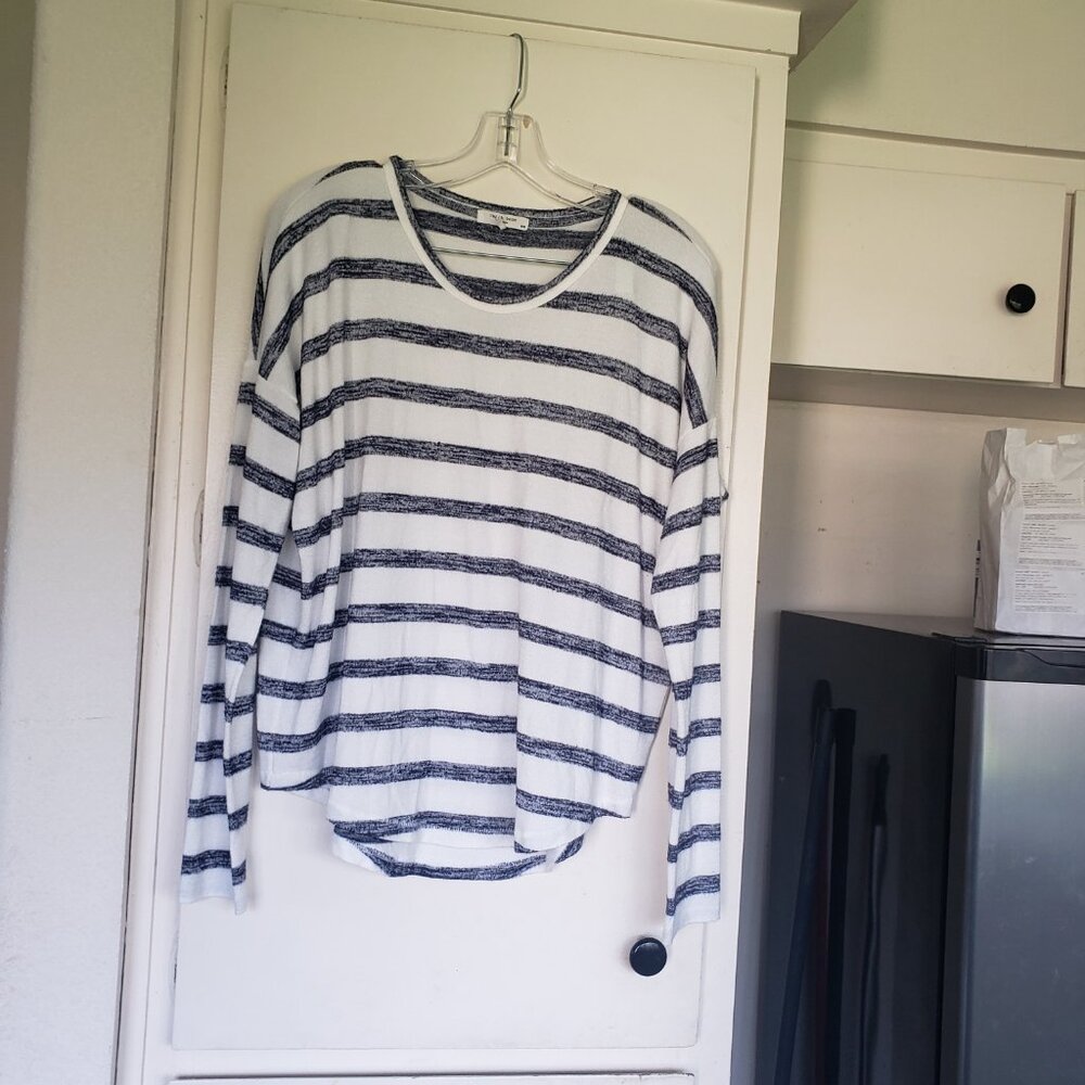 Rag & Bone Blue and White Striped Top Size Med